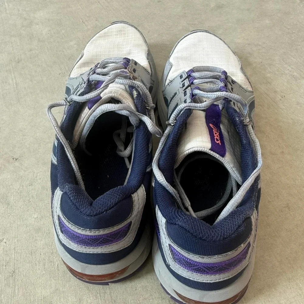ASICS Gel Venture 8 grey & purple trainers Sz 10